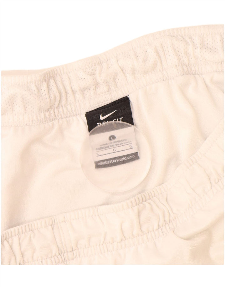 Męskie spodenki sportowe Nike Dri Fit, duże złamanej bieli, poliester
