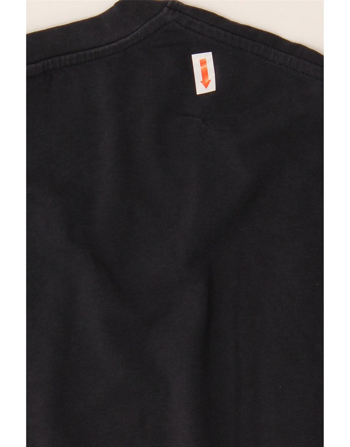 T-shirt męski TRUSSARDI JEANS, średni czarny, bawełniany