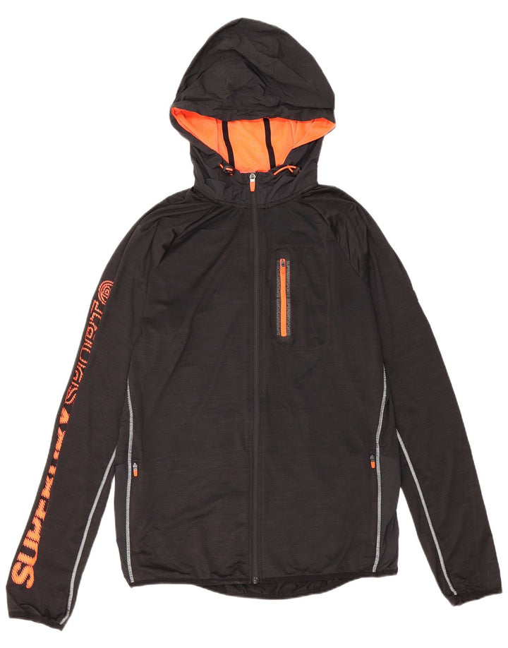 Męska bluza dresowa Superdry o sportowym kroju, duża czarna