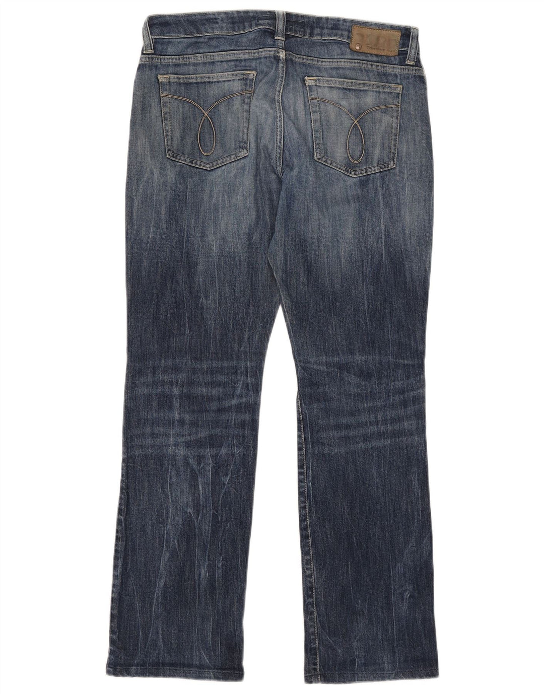 Męskie proste dżinsy Calvin Klein W34 L31 granatowe