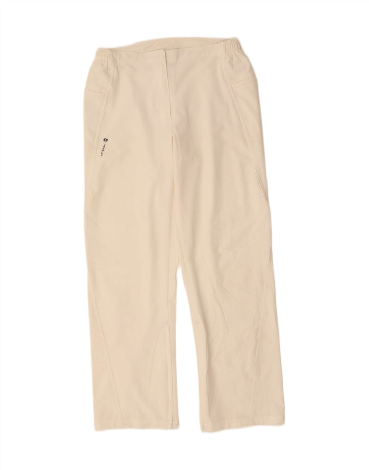 VINTAGE Womens Tracksuit Trousers EU 38 Medium White Polyester Vintage Vintage and Second-Hand Vintage from Messina Hembry 