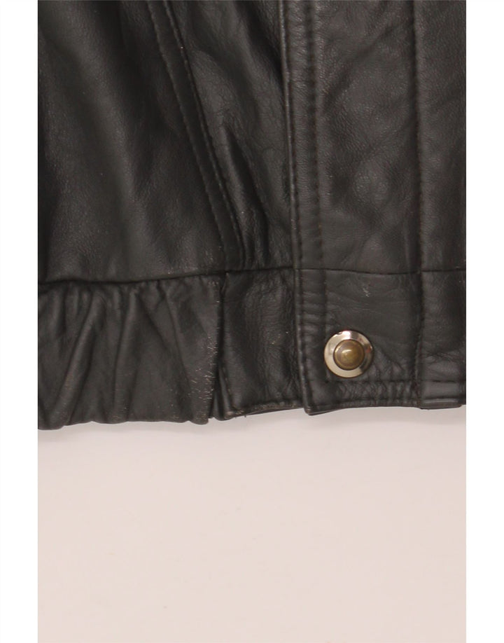 Vintage męska kurtka skórzana IT 56 3XL czarna