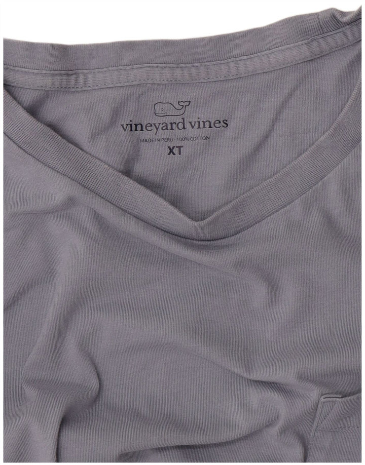 Męska koszulka z grafiką Vineyard Vines, top XL, fioletowa bawełna