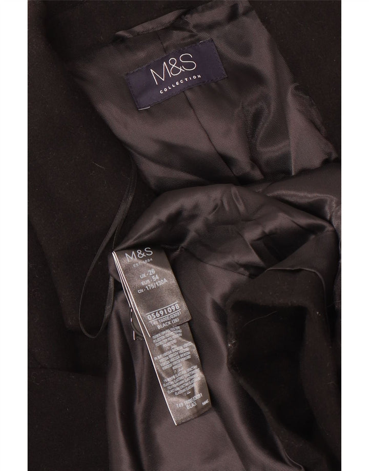 Marks & Spencer Płaszcz damski UK 26 5XL Czarny poliester