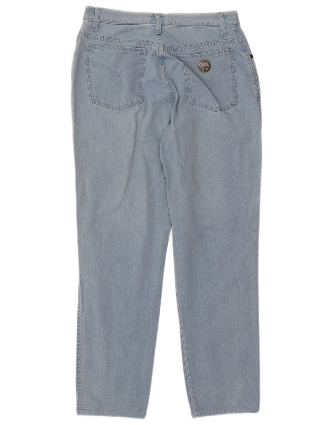 Damskie jeansy z wysokim stanem MOSCHINO W33 L27 Niebieska bawełna