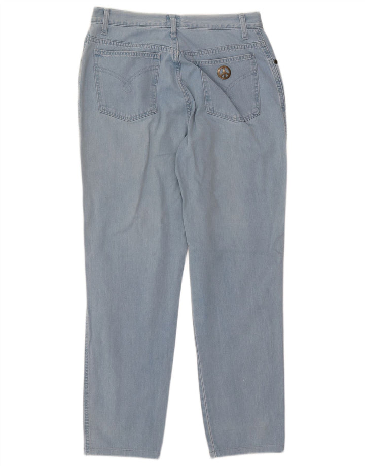 Damskie jeansy z wysokim stanem MOSCHINO W33 L27 Niebieska bawełna