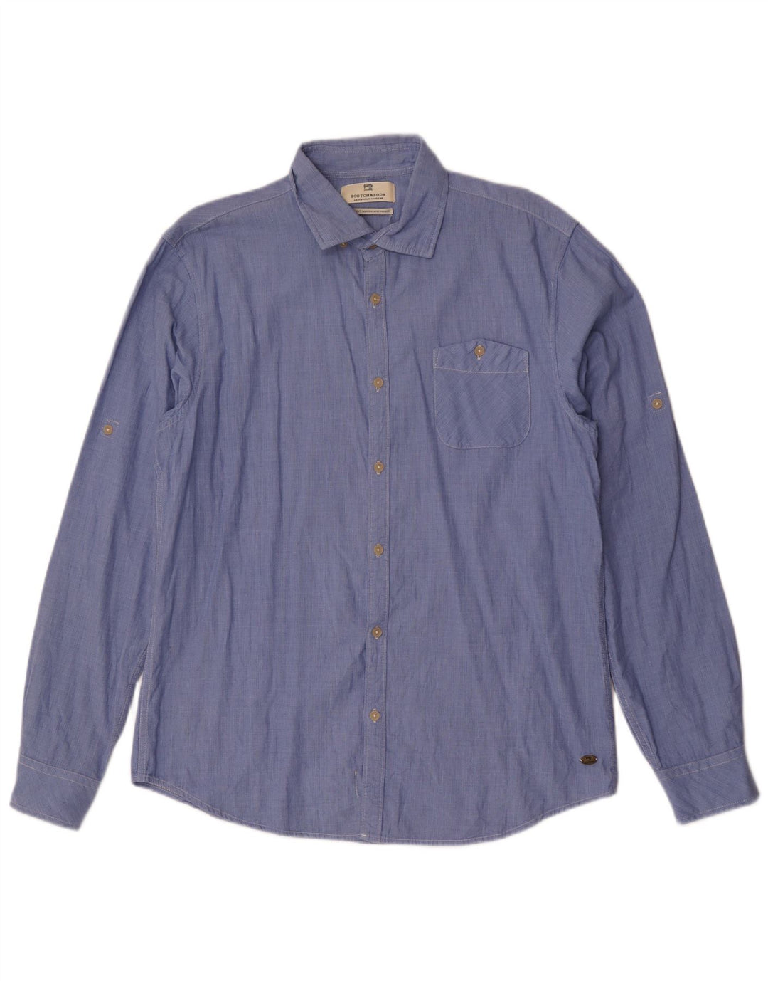 Koszula męska Scotch & Soda XL, niebieska, bawełniana