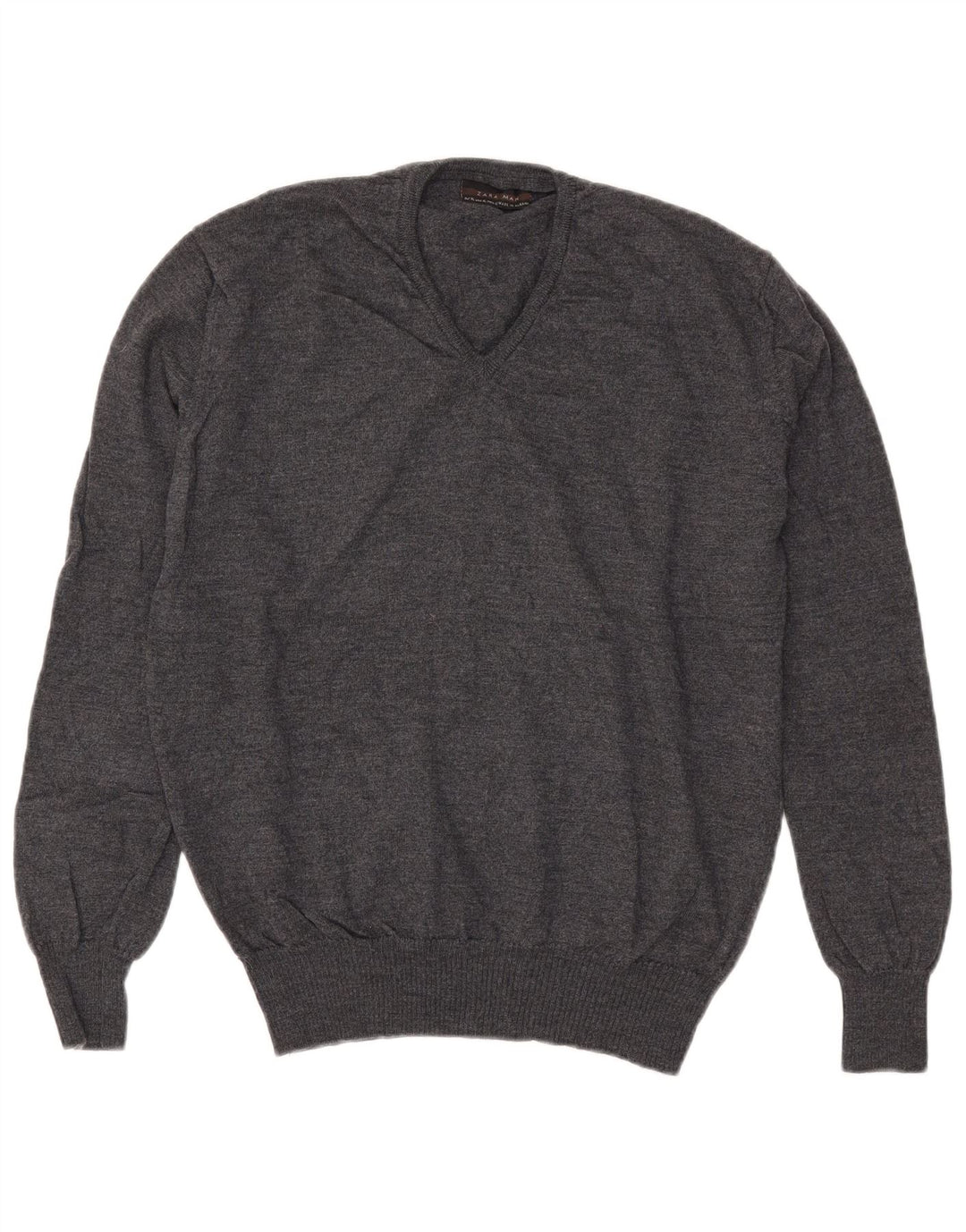 Męski sweter Zara z dekoltem w kształcie litery V, XL, szary