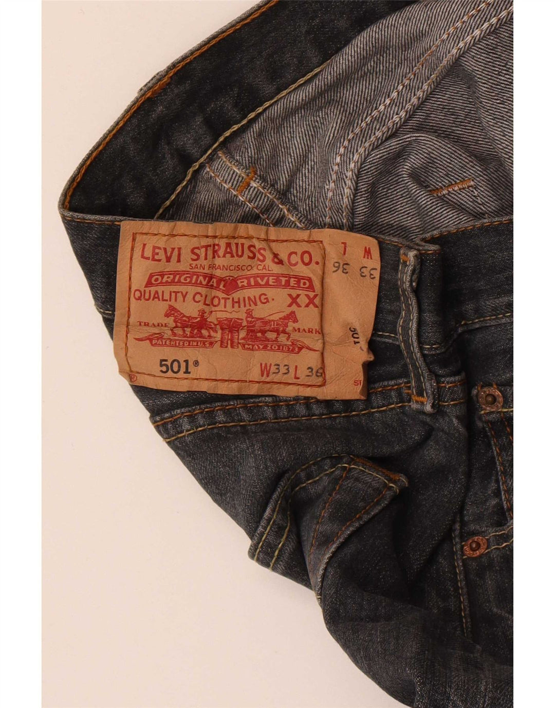Męskie jeansy Levi's 501 Straight W33 L30 Szare
