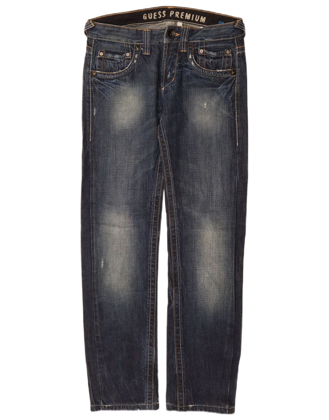 Męskie jeansy GUESS Pasadena Straight W28 L32, niebieskie, bawełniane