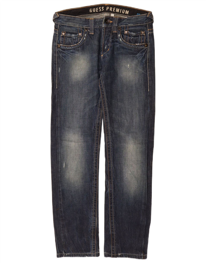 Męskie jeansy GUESS Pasadena Straight W28 L32, niebieskie, bawełniane
