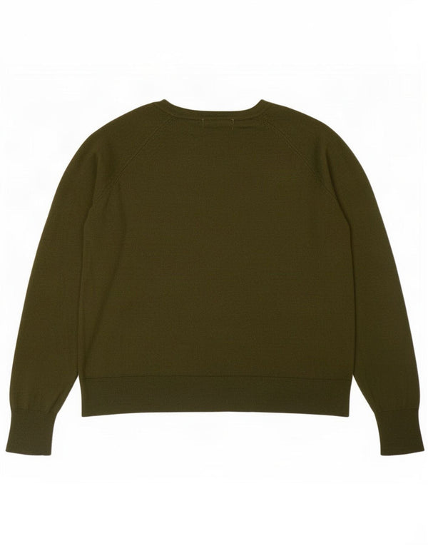 Damski sweter Zara z dekoltem w łódkę UK 14, średni khaki, wiskoza