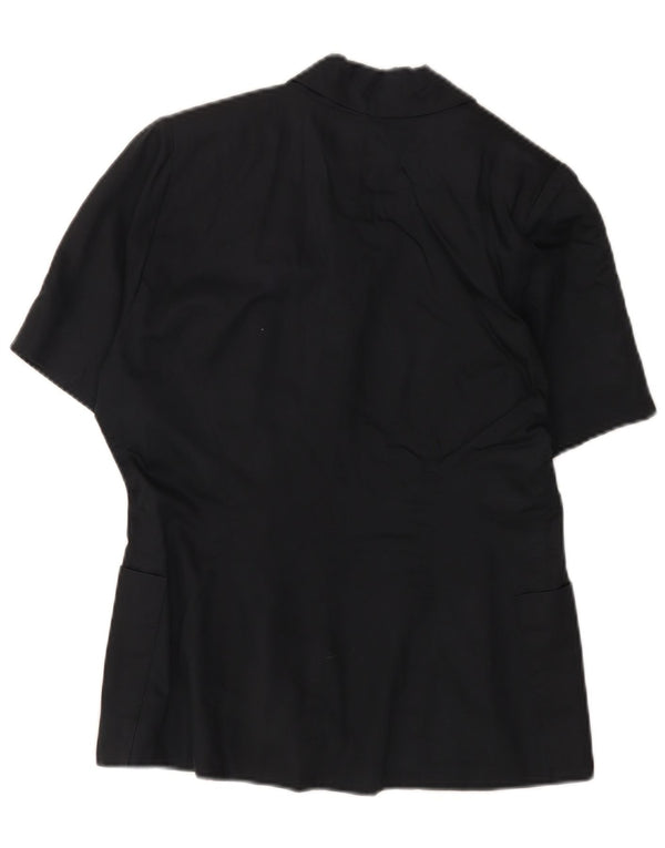 Vintage damska marynarka z krótkim rękawem i podwójnymi piersiami UK 10, mała czarna