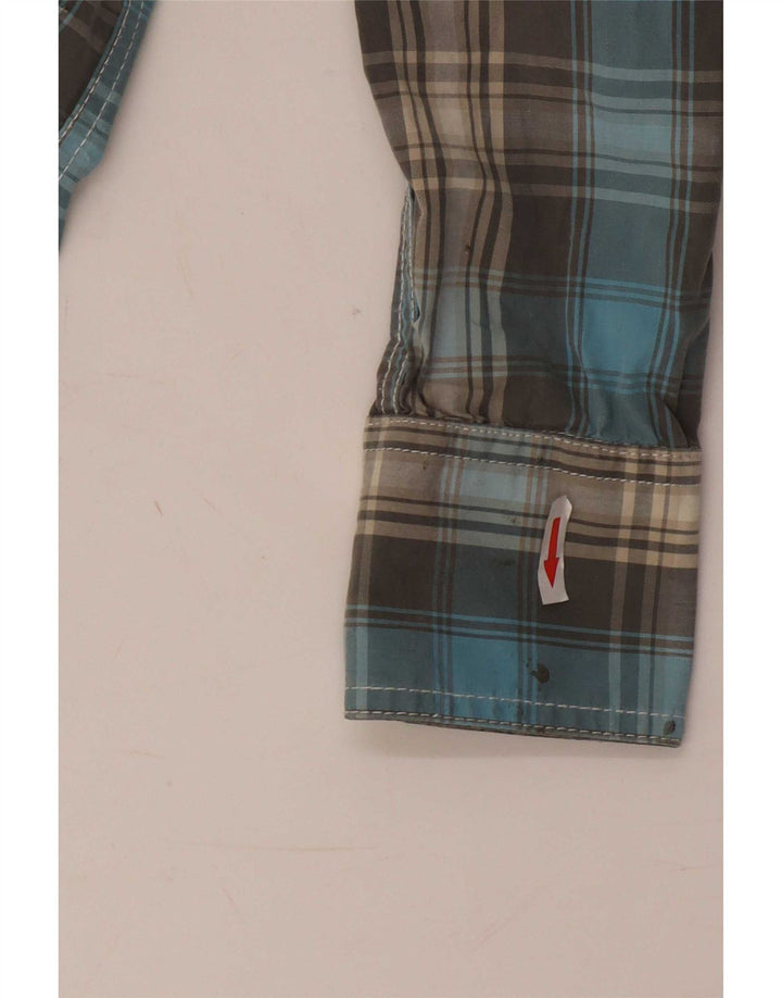 Koszula męska Superdry, bawełniana, w średnią niebieską kratę