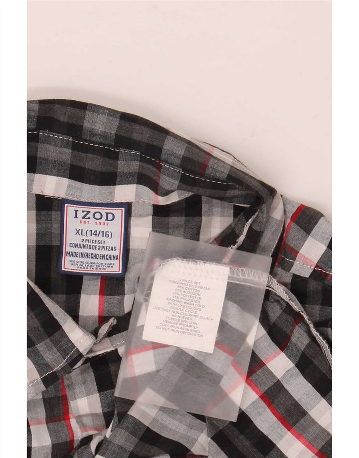 Koszula chłopięca Izod 14-15 lat XL, bawełniana w wielobarwną kratkę