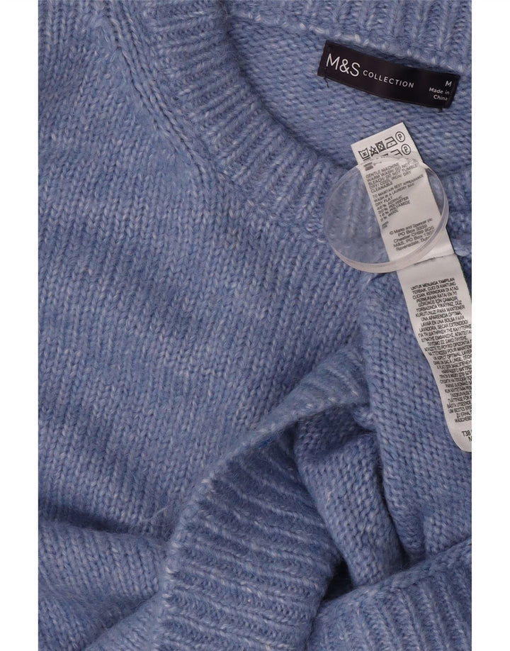 Marks & Spencer Damski sweter oversize z okrągłym dekoltem, UK 14, średni niebieski