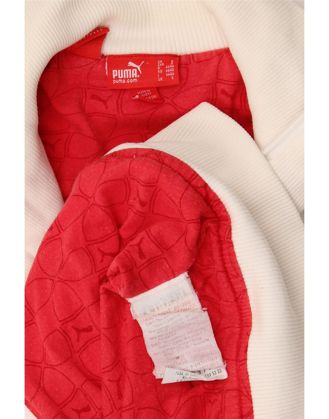 Męska kurtka dresowa Puma, mała, biała, bawełniana