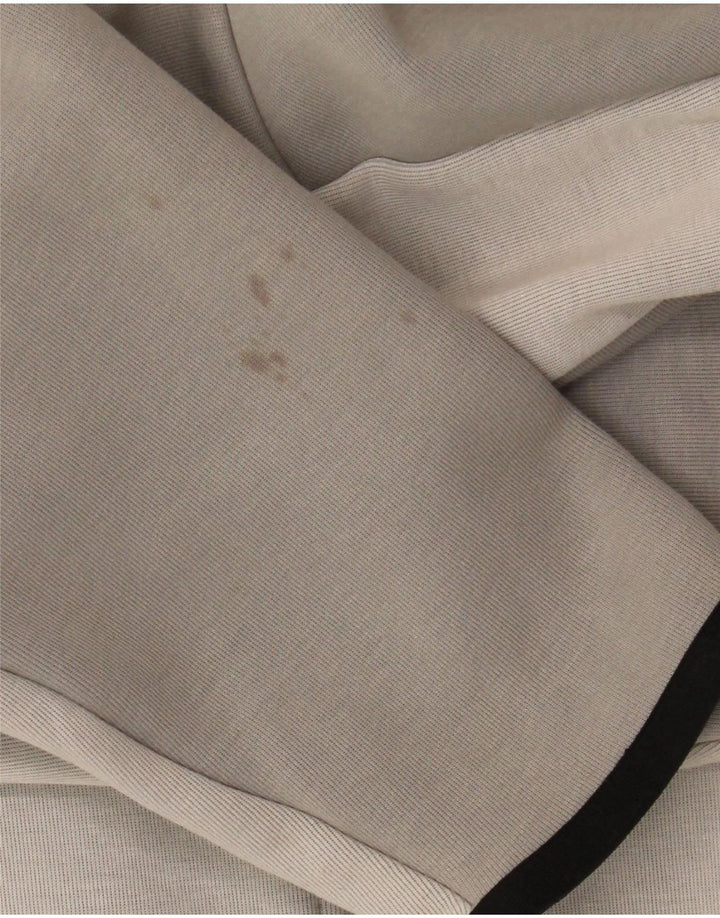 Męski sweter z kapturem i zamkiem Nike, bawełniany, średnioszary, z blokami kolorów