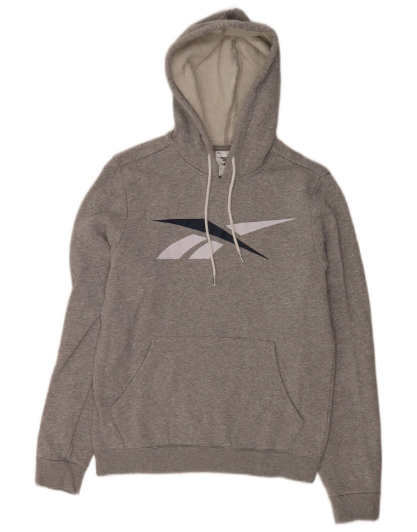 Męska bluza z kapturem Reebok XS, szara, nakrapiana bawełna