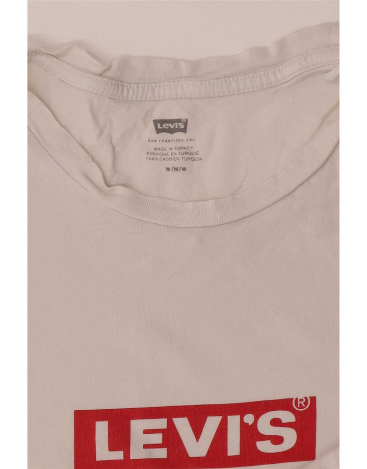 Męski T-shirt z grafiką Levi's, średni biały