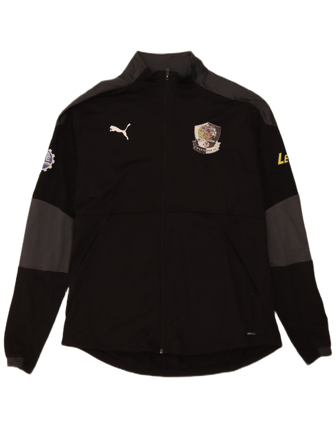 Męska kurtka dresowa PUMA z grafiką 2XL Czarny poliester z blokami kolorów