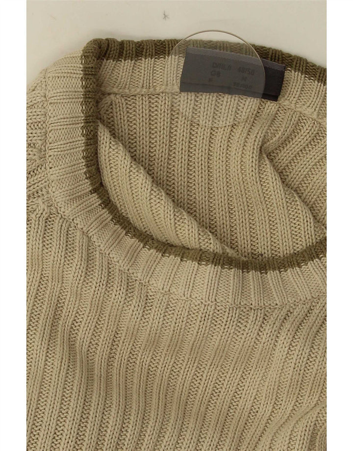 Męski sweter w stylu vintage z dekoltem w łódkę, w średnie zielone paski