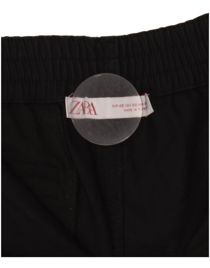 Męskie spodenki cargo Zara EU 42 Large W32, czarne, bawełniane
