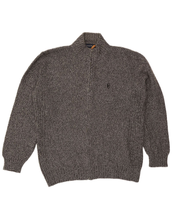 Conte of Florence Męski sweter kardigan 2XL Szara wełna w cętki