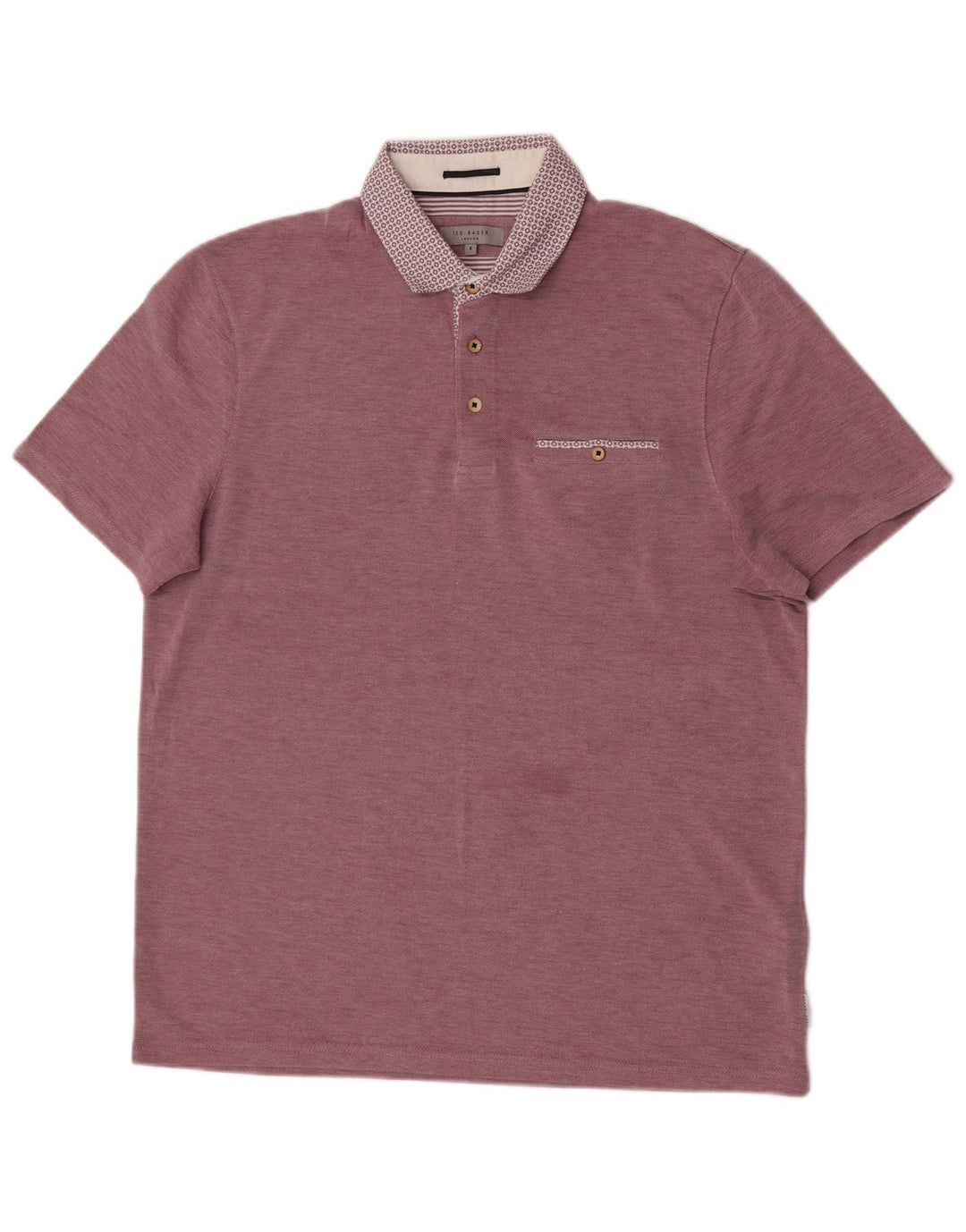 Męska koszulka polo Ted Baker, rozmiar 4, duża, różowa, modal