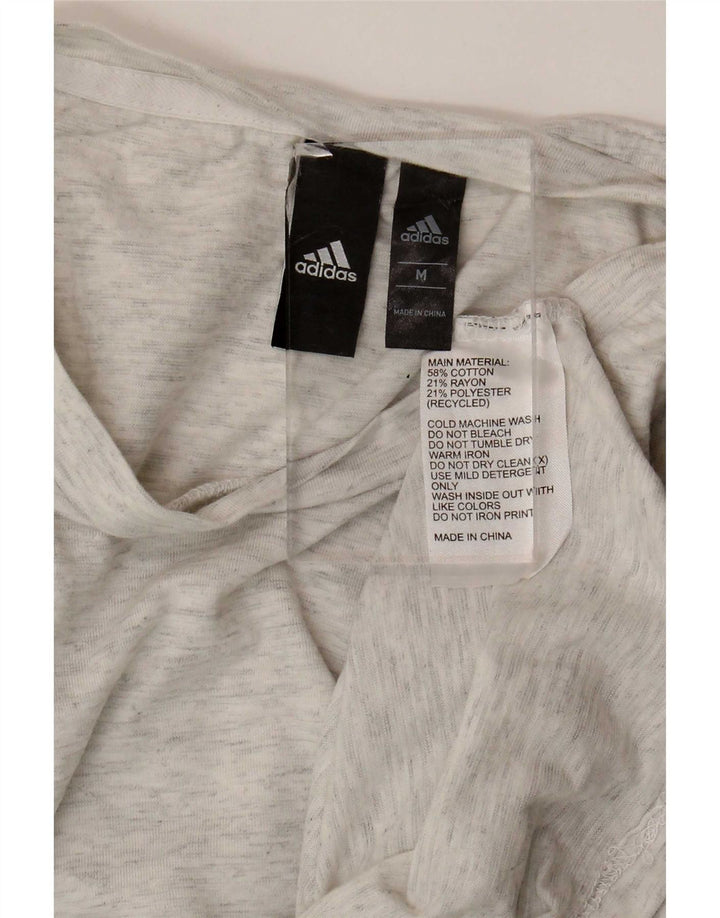 Damska koszulka Adidas Top UK 12 Średnia szara bawełna