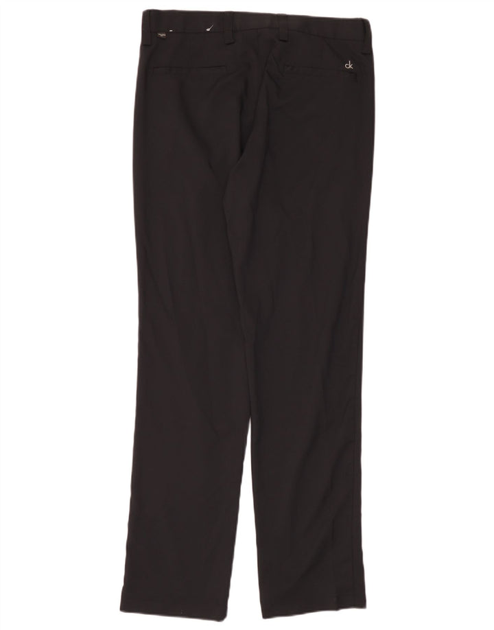 Męskie proste spodnie Chino Calvin Klein Rozmiar 32 W32 L31 Czarny poliester