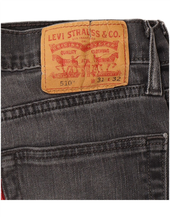 Męskie jeansy obcisłe LEVI'S 510 W31 L32 Szara bawełna