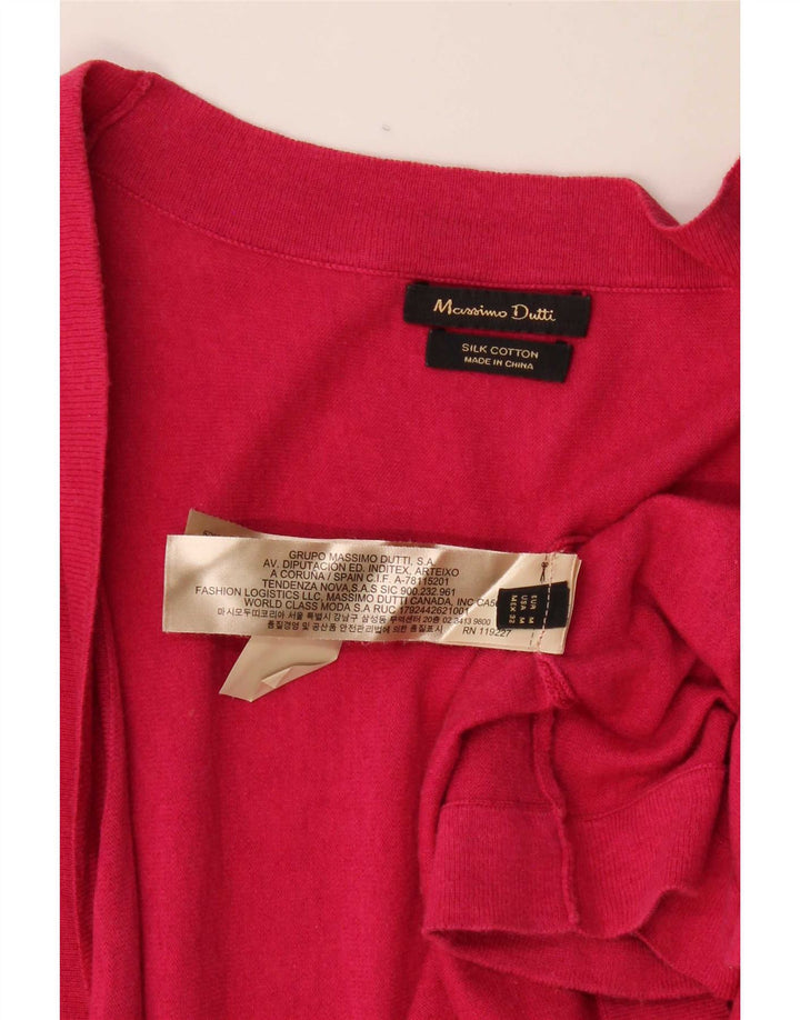 Damski sweter rozpinany Massimo Dutti z rękawem 3/4, UK 14, średni róż