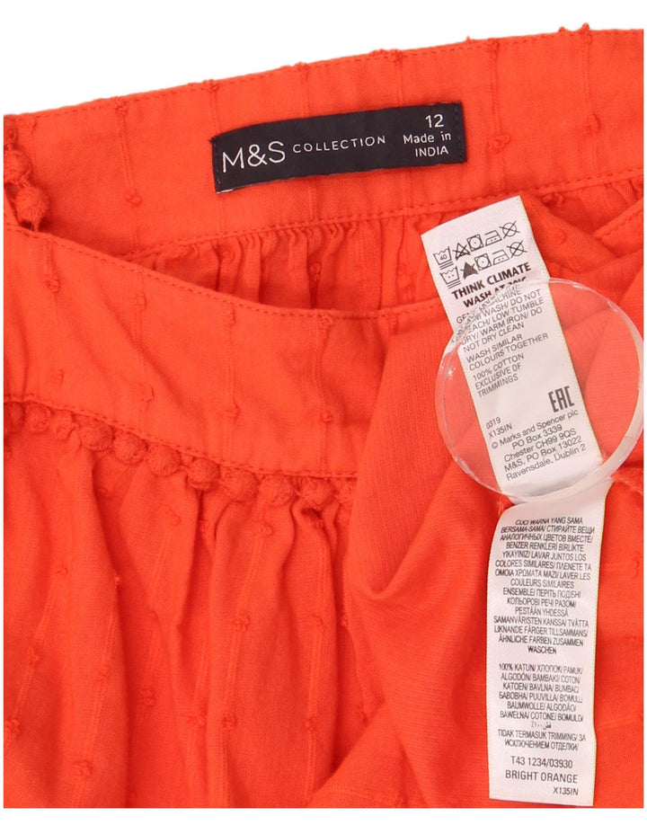Marks & Spencer Damska bluzka bez rękawów UK 12, średnia, pomarańczowa w cętki
