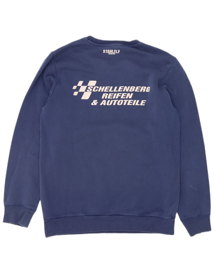 Męska bluza Adidas z grafiką, średnia, granatowa, bawełniana
