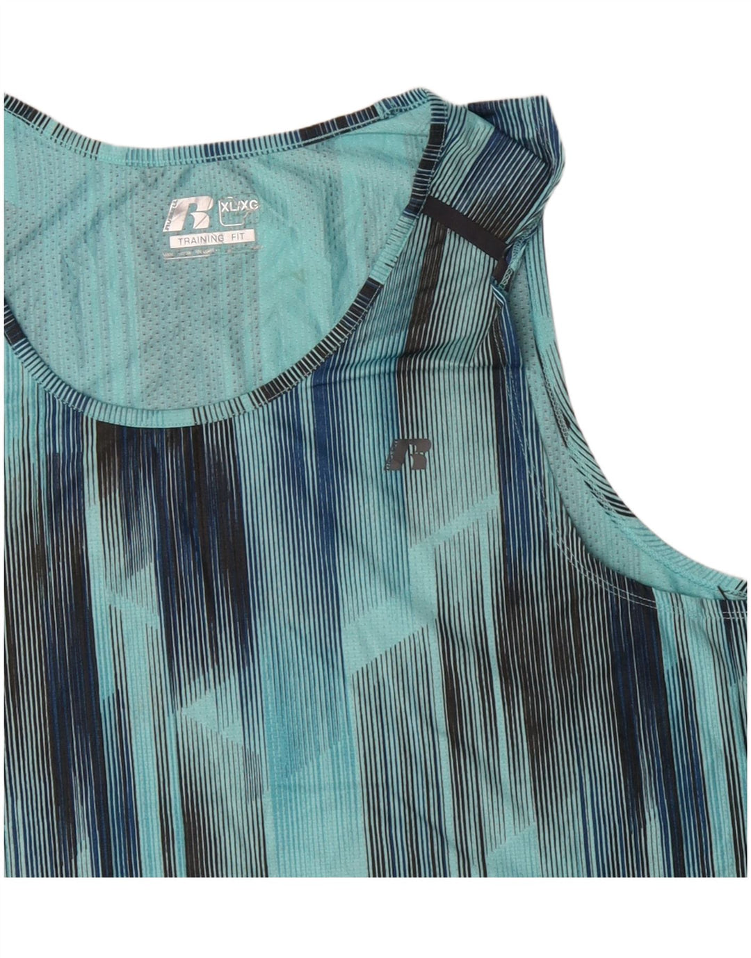 Męska kamizelka RUSSELL ATHLETIC XL, niebieski, geometryczny poliester