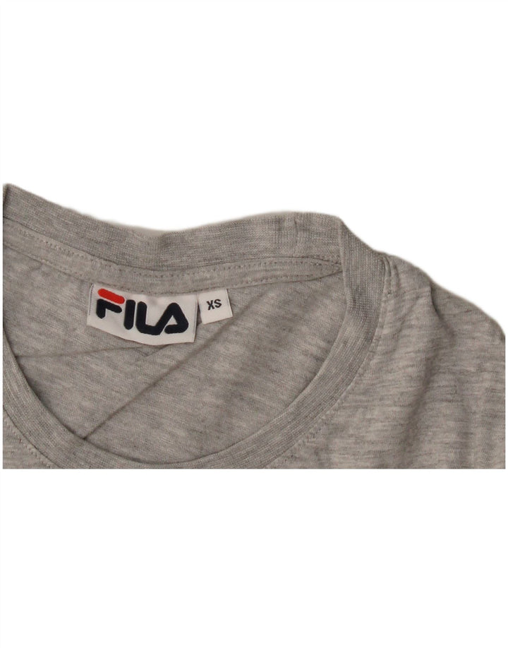 Męski T-shirt z grafiką Fila Top XS, szary, nakrapiany