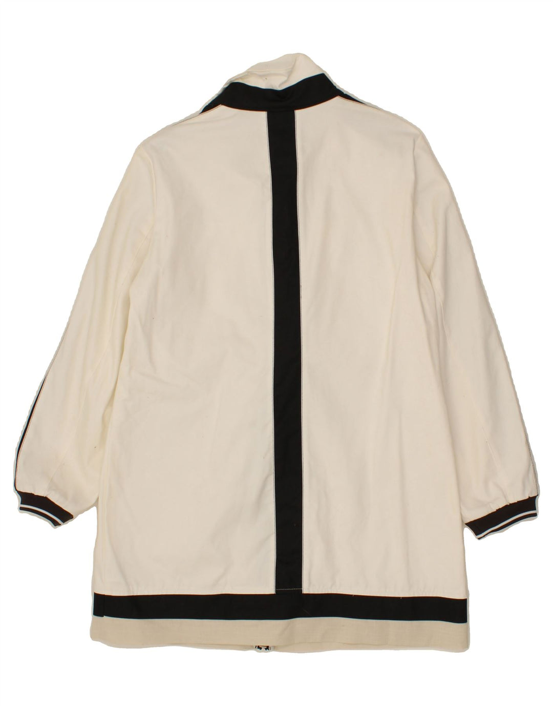 CREATION Womens Overcoat UK 14  Large Off White Colourblock Cotton Vintage Creation and Second-Hand Creation from Messina Hembry 