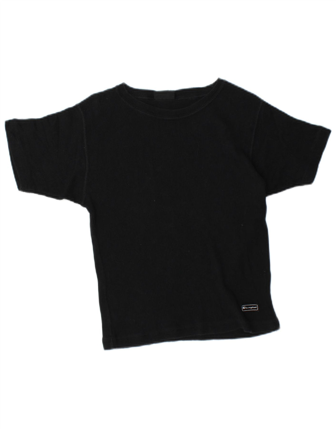 Damski T-shirt CHAMPION Crop Top UK 12 Średni Czarny Bawełna