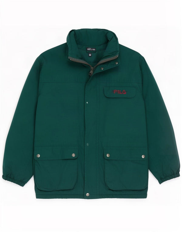 Fila Męska kurtka wiatrówka UK 42 XL Zielona bawełna