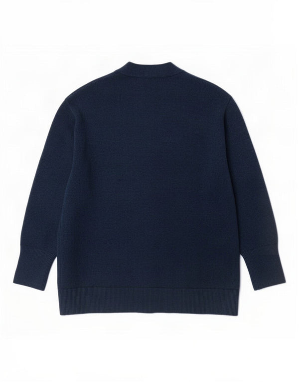 Damski sweter oversize Zara UK 16, duży, granatowy, akrylowy