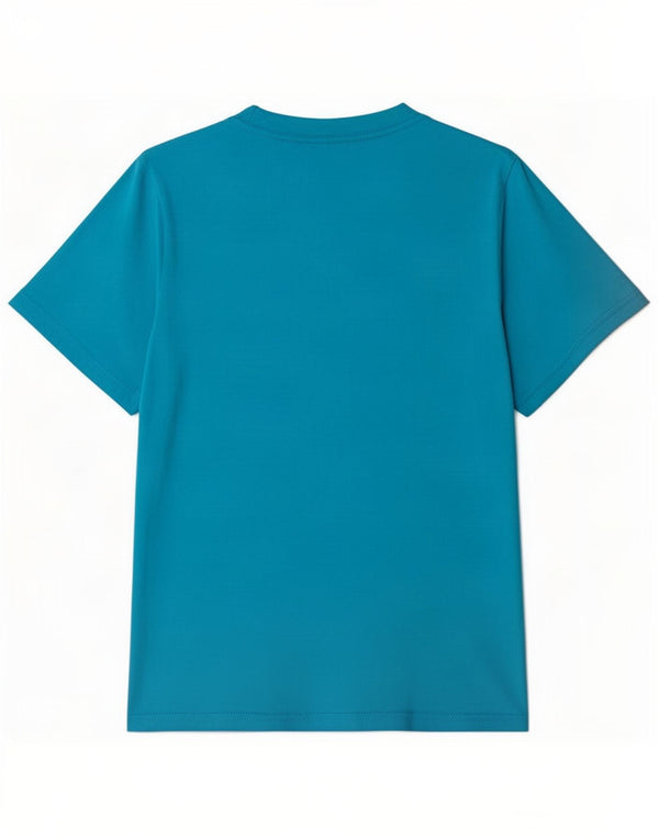 Chłopięcy T-shirt z grafiką Nike na 10-11 lat, średni niebieski, bawełniany
