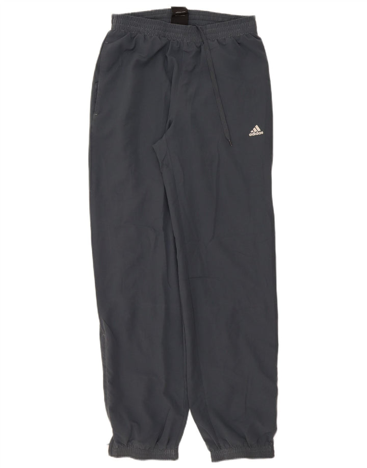 Męskie spodnie dresowe Adidas, małe, szare, poliestrowe