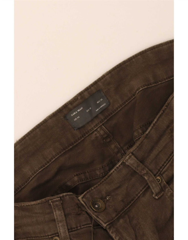 Męskie spodnie cargo Zara EU 44 Large W34 L29 Khaki