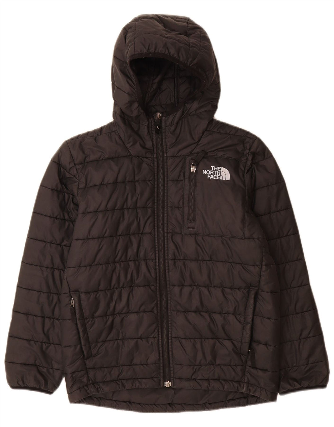 Wyściełana kurtka chłopięca z kapturem The North Face 9-10 lat, średni czarny poliester