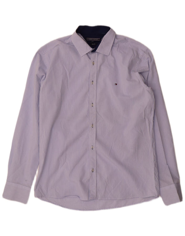 Koszula męska Slim Fit Tommy Hilfiger XL, niebieska, bawełniana