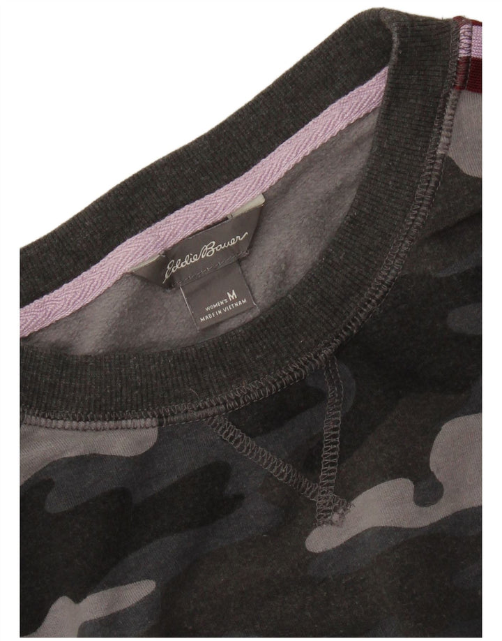 Damska bluza dresowa EDDIE BAUER UK 14 w średnim szarym kamuflażu