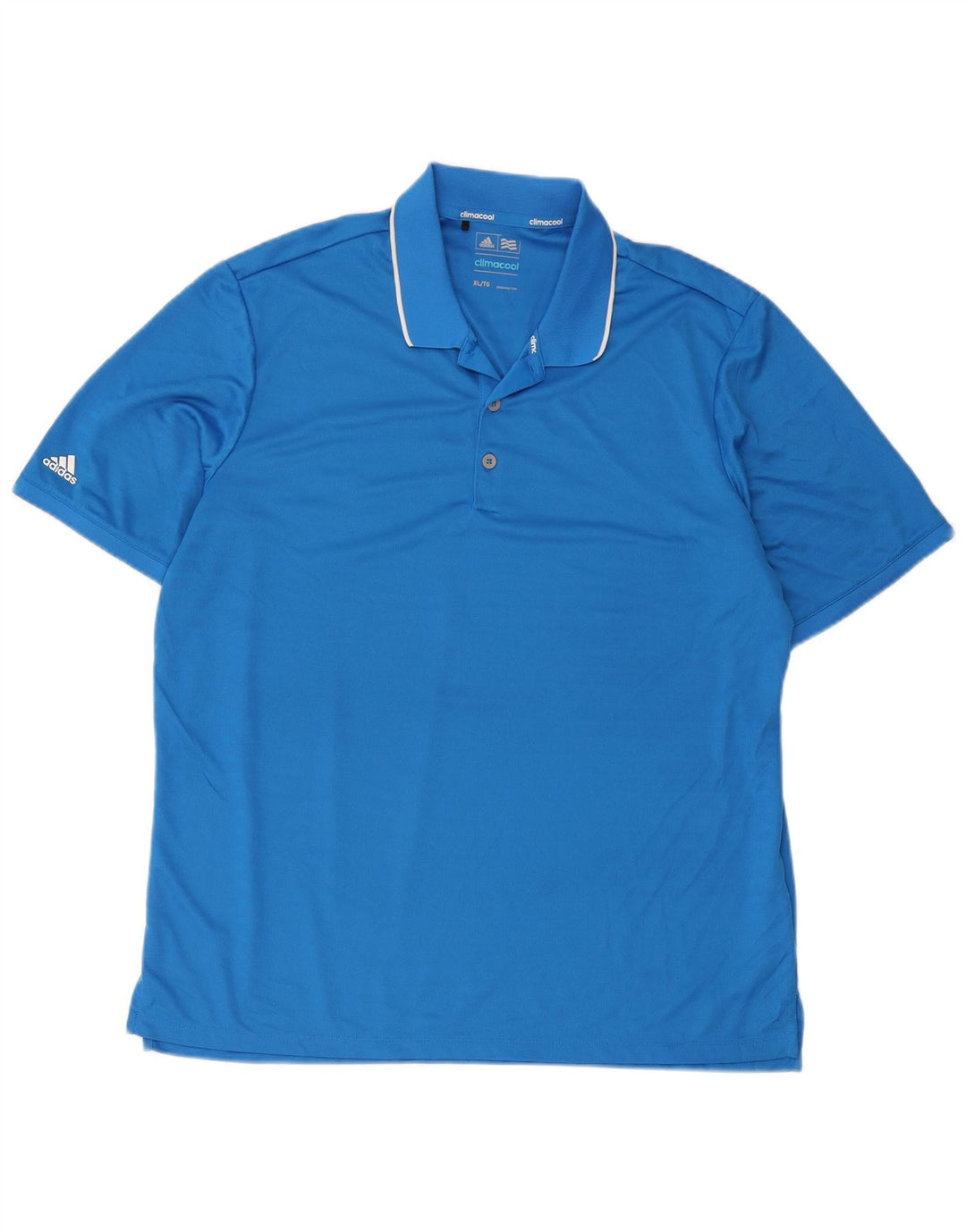 Męska koszulka polo Adidas Climacool XL z poliestru w niebieskie paski