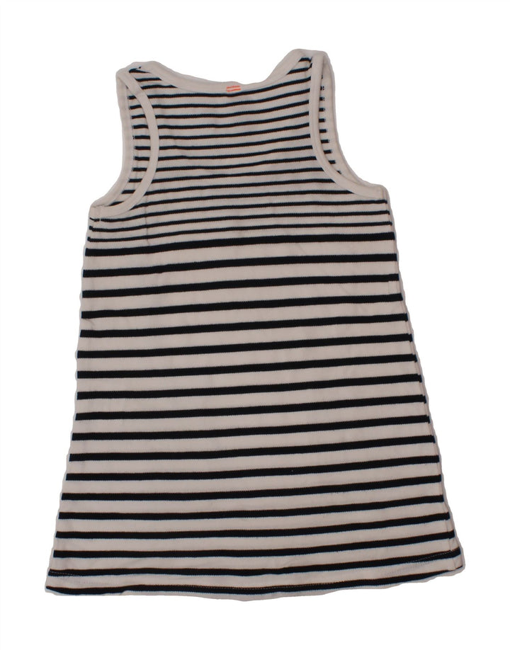 SUN68 Girls Vest Top 3-4 Years White Striped Cotton Vintage Sun68 and Second-Hand Sun68 from Messina Hembry 