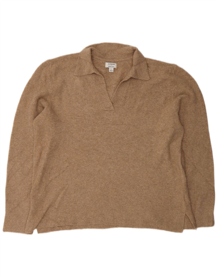 J. CREW Damski sweter oversize z golfem UK 16, duży brązowy